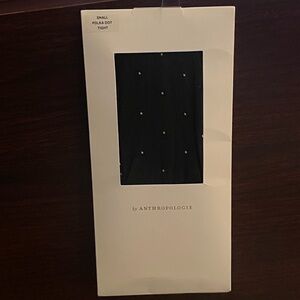 Anthropologie Black polka dots Tights Size Small